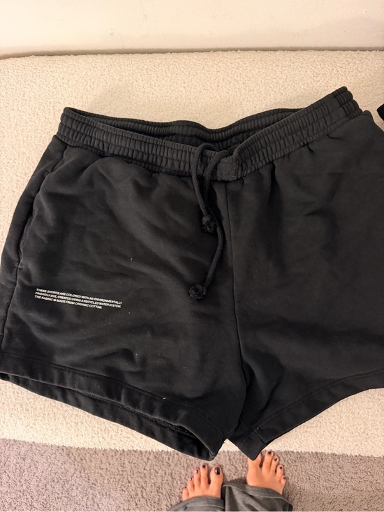 Pangaia Pants - Pangaia Black Women's Athletic Drawstring Shorts